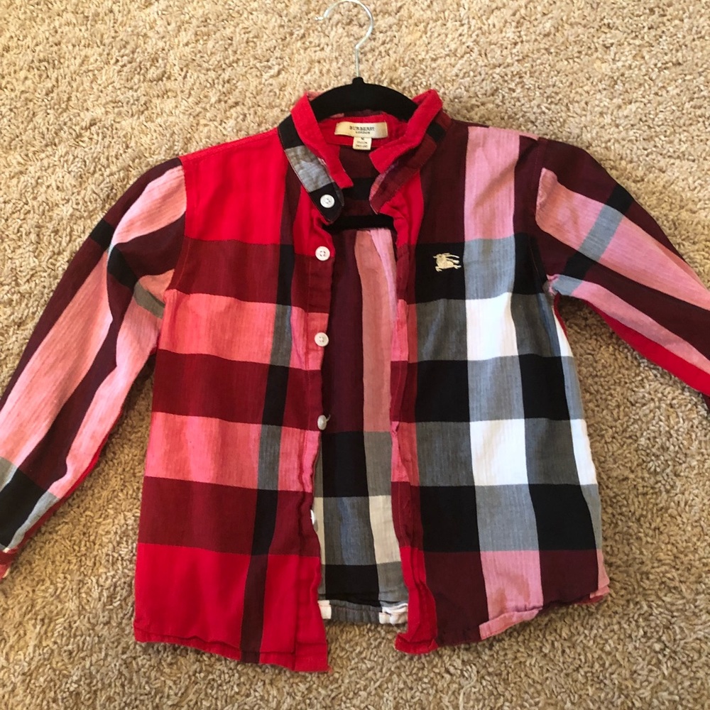 Boys Burberry button down shirt - 6 T